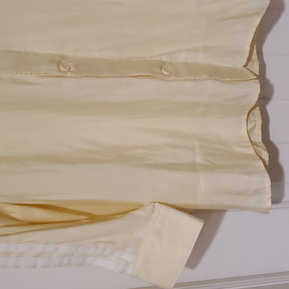 NWT Adidas Satin Yellow Oversized Button Down Shirt Womens Size M - Picture 9 of 11